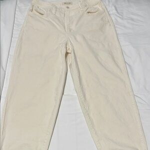 Madewell Cream Straight Leg Jeans - Size 30